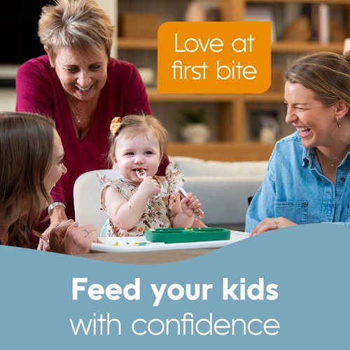 NumNum GOOtensil Pre-Spoons x Feeding Littles | Baby Spoon Set (Stage 1 + Stage 2) | BPA Free Silicone Self Feeding Toddler Utensils | For Kids Ages 6 Months+, 3 Spoons, Neutrals