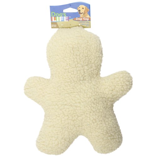 Penn-Plax Dog Toy Soft Fleece Man Shaped Tug Toy with Squeaker for Medium Sized Dogs, 12 Inches