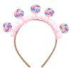 EXCEART Lollipop Headband Lollipop Hair Hoop Rainbow Head Bopper Lollipop Hairbands Lollipop Hair Bands Cute Headbands Toddler Hair Band Costumes Candy Plastic Hair Hoop Miss Pompom Sweet