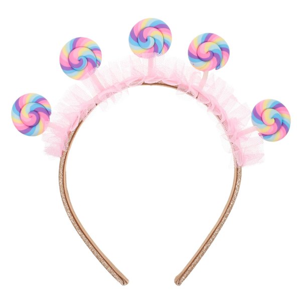 EXCEART Lollipop Headband Lollipop Hair Hoop Rainbow Head Bopper Lollipop Hairbands Lollipop Hair Bands Cute Headbands Toddler Hair Band Costumes Candy Plastic Hair Hoop Miss Pompom Sweet