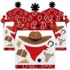 Big Dot of Happiness Western Hoedown - Treat Box Party Favors - Wild West Cowboy Party Goodie Gable Boxes - Set of 12