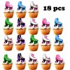 18pcs Roller Skate Cupcake Toppers for Boys Girls Baby Shower Throwback 1990s Party Favors Cupcake Decorations 90s 80s Roller Skating Happy Birthday Party Supplies