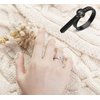 Ring Sizer Measuring Tool JRONGHE Reusable Finger Size Measuring Tape with Magnified Glass, Jewelry Sizing Tool 1-17 USA Rings Size