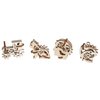 UGEARS 70029 U-Fidgets Tribiks Puzzle Pieces Set with 4 Models Anti-Stress 3D Puzzle Self Assembly Kit 4 Mini Miniature Model Mechanical Models Plywood Construction Kit