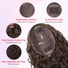 HOOJIH Ponytail Extension, Curly Wavy Drawstring Ponytail Hair Extensions Extra Fluffy Fake Pony Tail Extension 18 Inch Synthetic Hairpiece for Women Daily Use - Mixed Brown