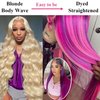 BABOSHOW 613 Lace Front Wig Human Hair 13x6 Blonde Lace Front Wigs Human Hair 26 Inch Body Wave Blonde Wig Human Hair 210% Density 613 HD Lace Frontal Wig Pre Plucked with Baby Hair