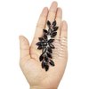 BETITETO Bridal Crystal Hair Piece Rhinestone Wedding Small Hair Comb Accessories for Women Girls (Black)