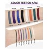 GL-Turelifes 2Pcs Matte Lip Liner & Lip Gloss Kit White Green Black Purple Vampire Lipstick Non-stick cup non-fading Liquid Lipstick long-lasting for Halloween Cosplay (#3 Blue)
