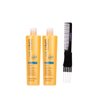 kuss Inebrya Ice Cream Pro Volume Shampoo (10.14 oz) with Teasing Comb Pack of 2
