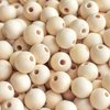 300pcs 20mm Wood Beads Natural Unfinished Round Wooden Loose Beads Wood Spacer Beads for Craft Making Decorations and DIY Crafts