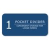Roaring Spring Genesis College Ruled 2 Subject Spiral Notebook with Double Pocket, 9.5" x 6.5" 100 Sheets, Assorted Colors
