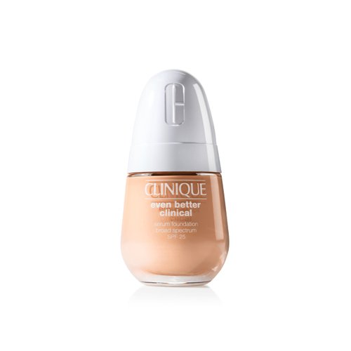 Clinique Even Better Clinical Serum Full Coverage Hydrating Foundation Broad Spectrum SPF 25 With Vitamin C, Salicylic Acid + Hyaluronic Acid For Oily Skin Types, Flax, 1 Fl Oz