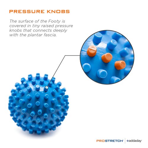 ProStretch Footy, Textured Spiky Massage Ball for Foot Pain Relief, Plantar Fasciitis, and Muscle Soreness Deep Tissue Therapy