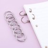 HAUTOCO 100pcs 0.75 Inch Loose Leaf Binder Rings, 3/4" Nickel Plated Metal Book Rings Keychain Key Rings for Flash Cards, Index Cards, Notebooks, School, Office, Home