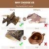 Yolococa Dinosaur Hand Puppets Realistic Latex Soft Animal Head Toys Set, Hand Puppet Toys Gift for Kids, Party Show Imaginative Play (Tyrannosaurus & Triceratops)