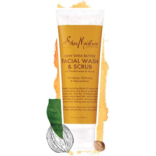 Shea Moisture Raw Shea Butter Facial Wash & Scrub, 4 Ounce