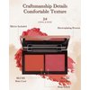 Face Matte Blush Powder Palette-2Colors Buildable Facial Cheek Blusher Pressed Powder Light Luxury Blush Contour Palette for Face,Longlasting Makeup Palette,Valentine's Day Gift Set for Women Girl-03