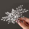 Bridal Hair Accessories Silver Wedding Hair Pieces for Brides Hair Comb for Women Crystal Rhinestone Bridal Hair Side Comb for Prom Party