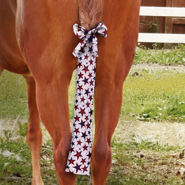 Harrison Howard Stretchy Tail Bag Breathable Horse Tail Guard Slip on Design Protect Horse Tail 2 Strand Closure Straps Keep Tail Clean & Protected 22" L Length Makes Grooming Easy-Dream Star