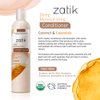 Zatik Naturals - Deep Moisturizing Conditioner - Coconut & Calendula, for Colored, Dry damaged Hair, Bio-degradable, pH Balanced, Vegan, FREE FROM EDTA, PEG, Parabens, fragrances, 10.8 fl oz, 320ml