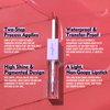 bayfree Long Lasting Liquid Lipstick with Clear Lip Gloss Set, High Pigment and Shine Lip Stain, Waterproof, Kiss-Proof, Up to 24H Wear, 0.1 Fl oz (Radiantly Rose)