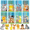 DaiUni 24 Sheets Safari Animals Make a Face Sticker Sheets for Kids Todders Activities, Make Your Own Stickers for Kids Birthday Party Favor Supplies Craft