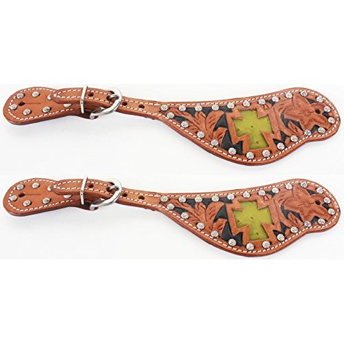 CHALLENGER Horse Western Riding Cowboy Boots Leather Spur Straps Tack 7478