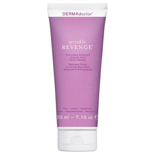 DERMAdoctor Wrinkle Revenge Antioxidant Enhanced Glycolic Acid Facial Cleanser, 7.10 oz