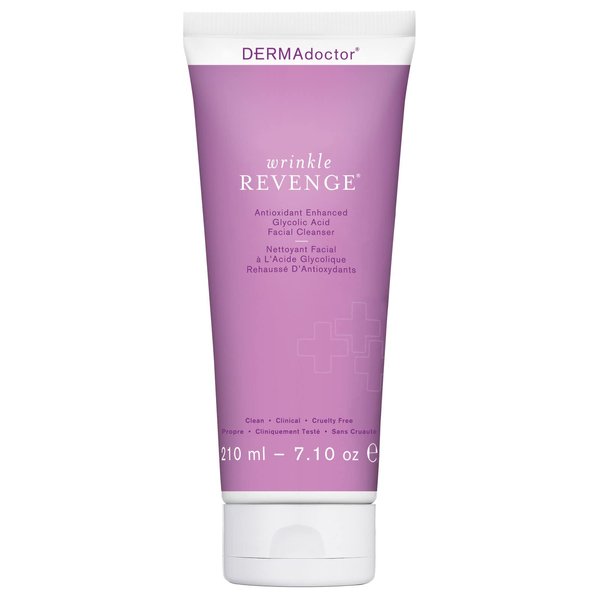 DERMAdoctor Wrinkle Revenge Antioxidant Enhanced Glycolic Acid Facial Cleanser, 7.10 oz