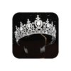 Exacoo Wedding Decor Bridal Hair Accessories for Women Crystal Headband Bride Gifts Silver Crown Engagement Party Decorations Princess Tiara for Girls Rhinestone Crowns Prom Fairy Elegant