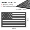 2 Pack 3D American Flag Sticker, 4mm Thickness Acrylic Cut-Out USA Car Military Patriotic Emblem, Matte Black Bumper Stickers Decal for Car Truck SUV (One Left and One Right