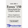 Ferrex 150 Polysaccharide Iron Complex Capsules by Breckenridge - 100 Ea