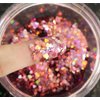 Heart Glitter Confetti 2mm Heart-Shaped Confetti Laser Sequins for Party Decoration, DIY Crafts, Premium Nail Art, Body Art Eye Bling - 10g,Holographic Pink