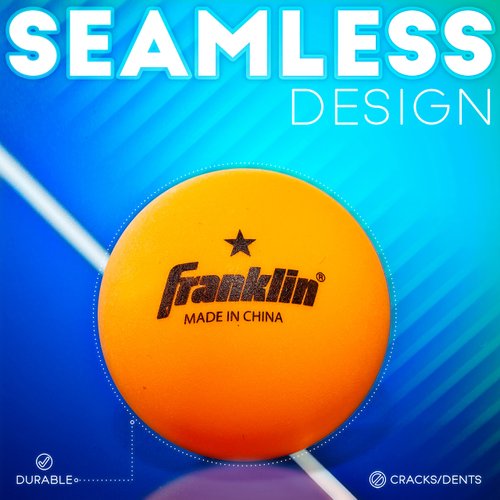 Franklin Sports Ping Pong Balls - Official Size + Weight Orange 40mm Table Tennis Balls - One Star Professional Ping Pong Balls - Durable High Performance Ping Pong Balls - Orange - 6 Pack