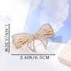 Fdesigner Crystal Bow Hair Clips Pearl Rhinestones Hair Barrette Jewelry Bowknot Hairpin Clips Wedding Bride Bow Knotted Headpieces for Women and Girls