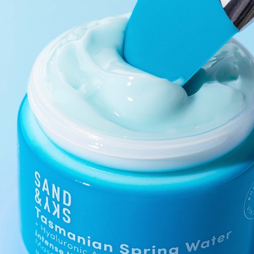 Sand & Sky Tasmanian Spring Water Intense Hydrating Mask with Hyaluronic Acid, Soothes Redness & Sensitive Skin. For Dry Skin.
