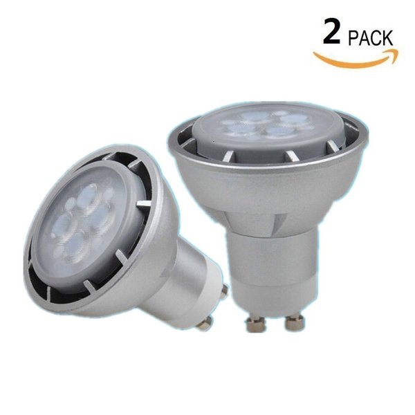 (Pack of 2) 110V GU10 LED Bulb Spotlight Lamp - (50W-60W Halogens Bulb Equivalent) - Warm White 3000K 375lm-525lm 45° Degree Beam Angle Non-Dimmable (5 Watts)