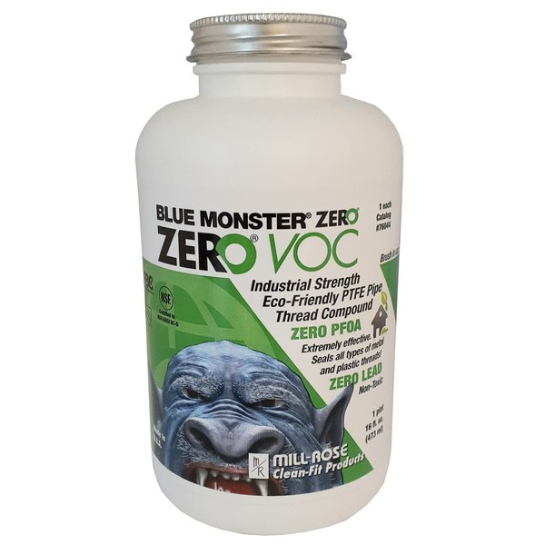 Blue Monster 76044 1 Pint (16 oz.) Zero VOC Eco-Friendly PTFE Thread Sealant