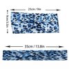 Woration Headband Yoga Leopard Print Cross Wide Elastic Headwear Head Wrap Hairband Twist Turban Knot Headwear Hair Accessories for Women, Girls - Blue