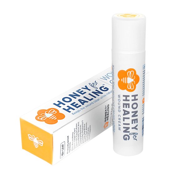 HONEY for HEALING Wound Cream made with High-Purity Manuka Honey 15+ UMF For Fast Healing of Injuries; Sores, Diabetic Wounds, Ulcers, Scrapes, Burns, Cuts and Scars | 1.75oz / 50 g