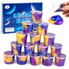 Slime Party Favors, 15 Pack Galaxy Slime Kit - Soft, Non-Sticky, Stress Relief Gold Powder Slime for Kids Girls and Boys - Classroom Rewards, Birthday Christmas Valentine's Day Party Supplies