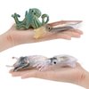 Fantarea Ocean Sea Marine Animal Figures Model Playsets 6 PCS Octopus Squid StarfishFigurine Party Favors Supplies Cake Toppers Decoration Gifts Collection Toys for Kid Boys Girls