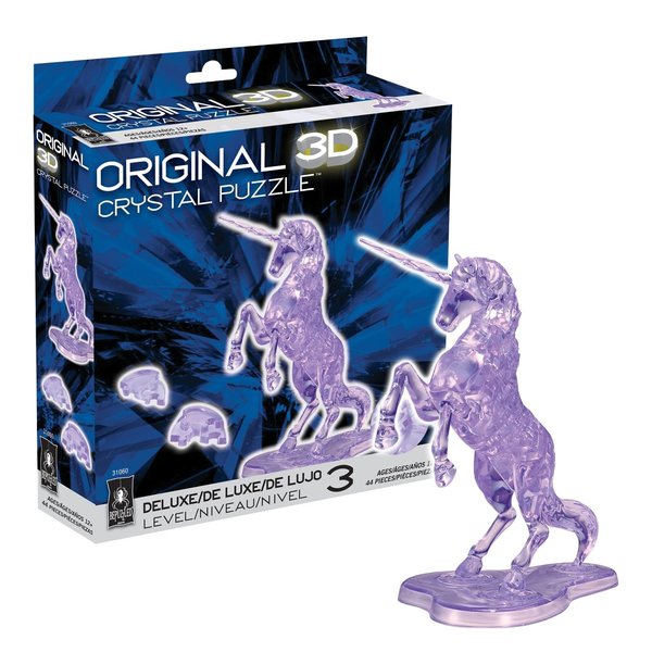 BePuzzled | Unicorn Deluxe Original 3D Crystal Puzzle, Ages 12 and Up