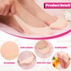 6 Pcs Toe Covers Toe Protectors for Women Silicone Toe Pouches Gel Pads Pointe Shoes Protectors Gel Sock Pads Ballet Dance Toe Caps with Breathable Hole for Ball of Foot Metatarsal(Beige)