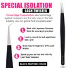 My Lash Tools Eyelash Extension Curved Degree Tweezers for Isolation Lash Extensions 14cm, Best for Individual Isolation & Classic Lashes Japanese Stainless Steel Eyelash Twisers (Matte Black)