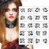 10 Pairs Halloween Eye Shadow Sense Eyeliner Decals with Spider Web Skull Bat Hat Black Cat Temporary Tattoo Stickers Face Eye for Women for Makeup Party Holiday