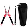 CRAZY SHARK Tackle Professional Aluminum Saltwater Fishing Pliers Tungsten Carbide Cutters (Red.T)