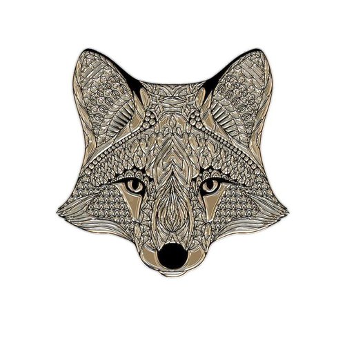 CafePress Metallic Fox 3D Digital Art 5.5" Round Car Magnet Magnetic Bumper Display