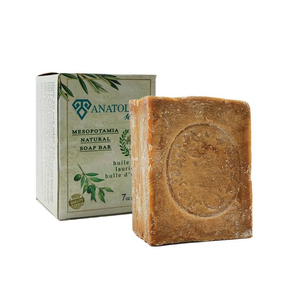 Anatolia Soap Mesopotamia 7 oz 100% Olive Oil Organic Handmade Natural Castille Body For Men And Women Big Bar Soap 1 Count (pack Of 1)