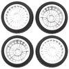 HIRCQOO OD2.75'' Nylon 12mm Hex Hub Wheel Rims & Rubber Tires Compatible with HSP Tamiya HPI Traxxas 1/10 1/12 On-Road Car,WLtoys 144001 A959 124018 LaTrax RC Buggy (White)